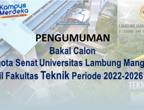 Pengumuman Bakal Calon Anggota Senat ULM Wakil FT Periode 2022 – 2026 PAW